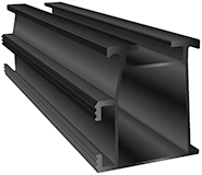 Rail zonnepanelen zwart 570 cm